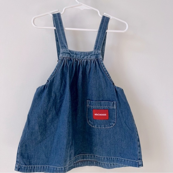 Toddler Miki House Denim Jumper Dress w/Adjustable Straps - Picture 3 of 12